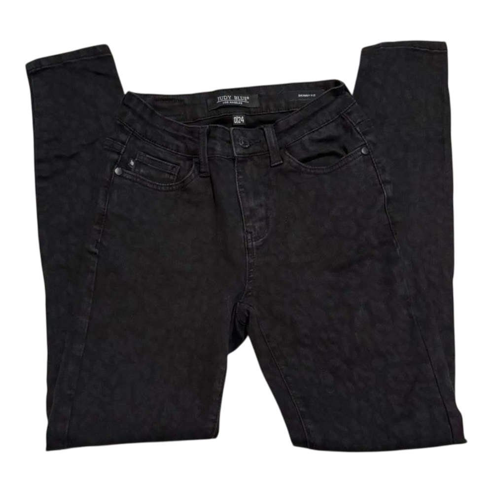Judy Blue Black Skinny Jeans - Subtle Animal Texture - SIZE 0/24 - never worn! 🖤